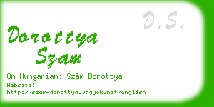 dorottya szam business card